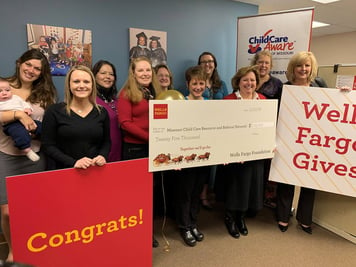 Child Care Aware of Missouri with their $25,000 check