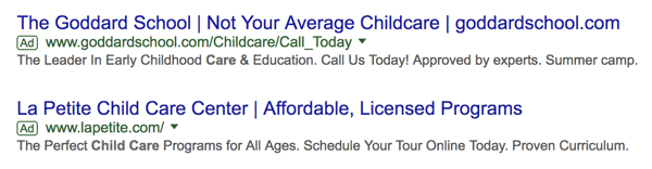 Google Ads Example