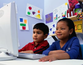 children on  a computer