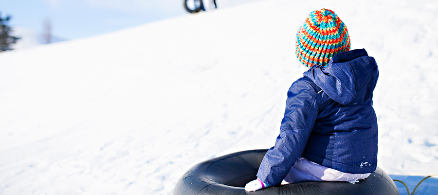 children in the snow