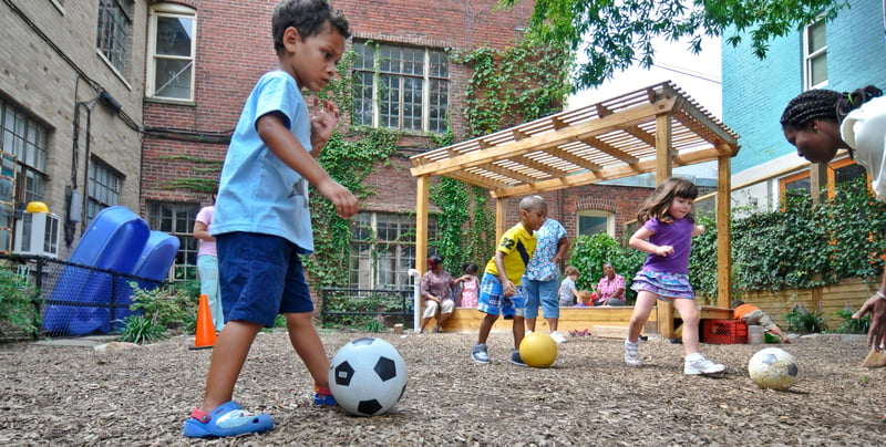 Children playing outside